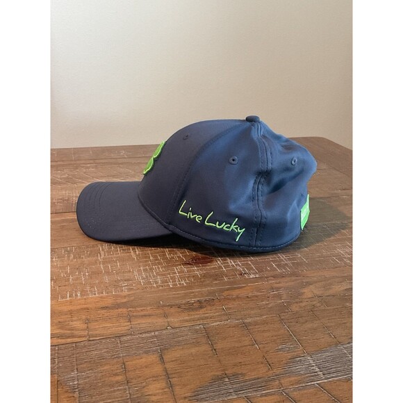 Black Clover Live Lucky Hat Cap Mens Small Medium Blue Green Clover Golf - Picture 6 of 9